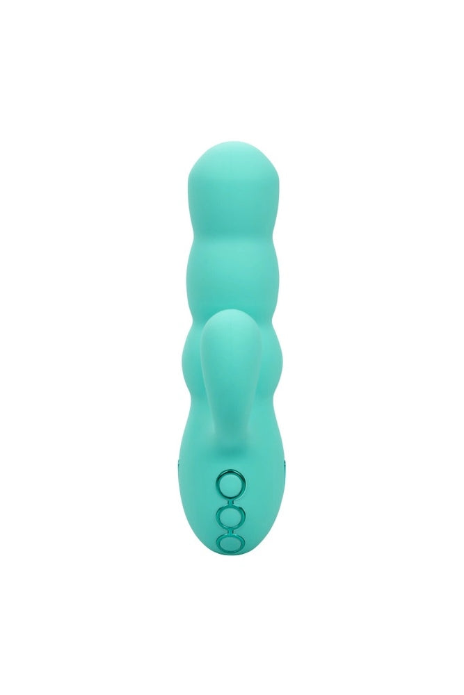 Cal Exotics - California Dreaming - Del Mar Diva Thrusting Rabbit Vibrator - Turquoise - Stag Shop