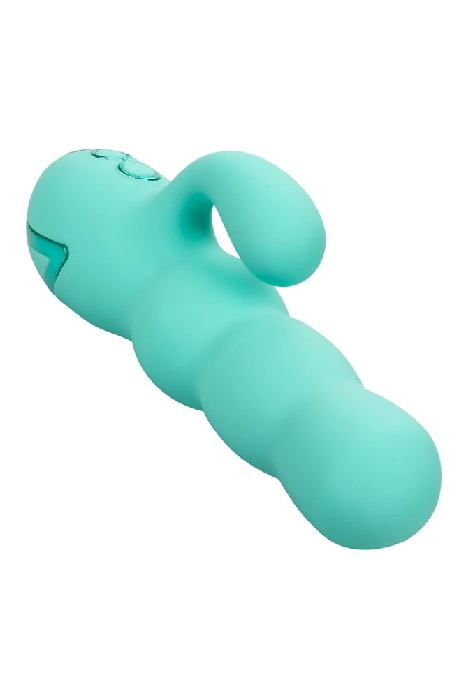 Cal Exotics - California Dreaming - Del Mar Diva Thrusting Rabbit Vibrator - Turquoise - Stag Shop