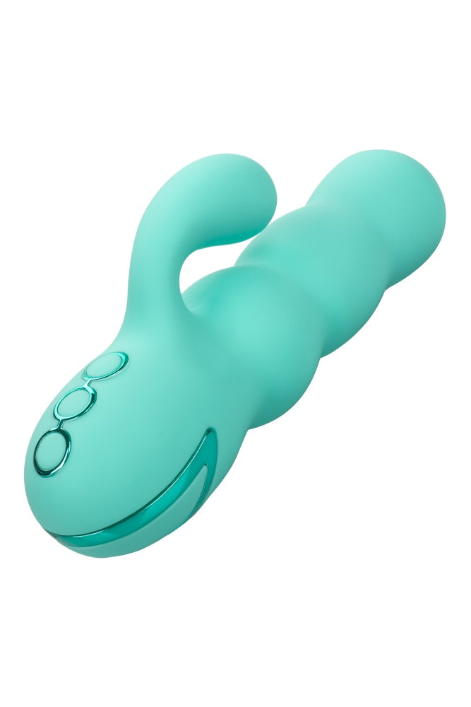 Cal Exotics - California Dreaming - Del Mar Diva Thrusting Rabbit Vibrator - Turquoise - Stag Shop