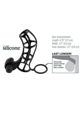Pipedream - Fantasy X-tensions - Deluxe Silicone Power Cage - Vibrating Cock Cage - Stag Shop
