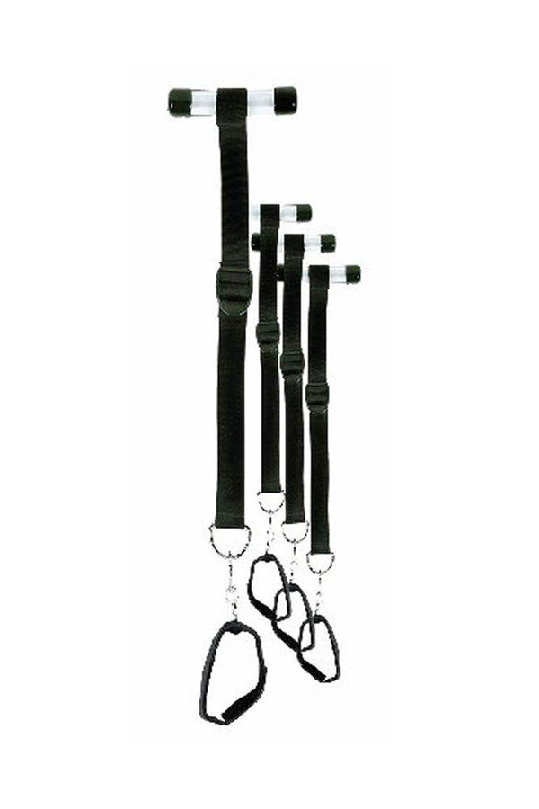 Sportsheets - Deluxe Door Jam Cuffs - Black - Stag Shop