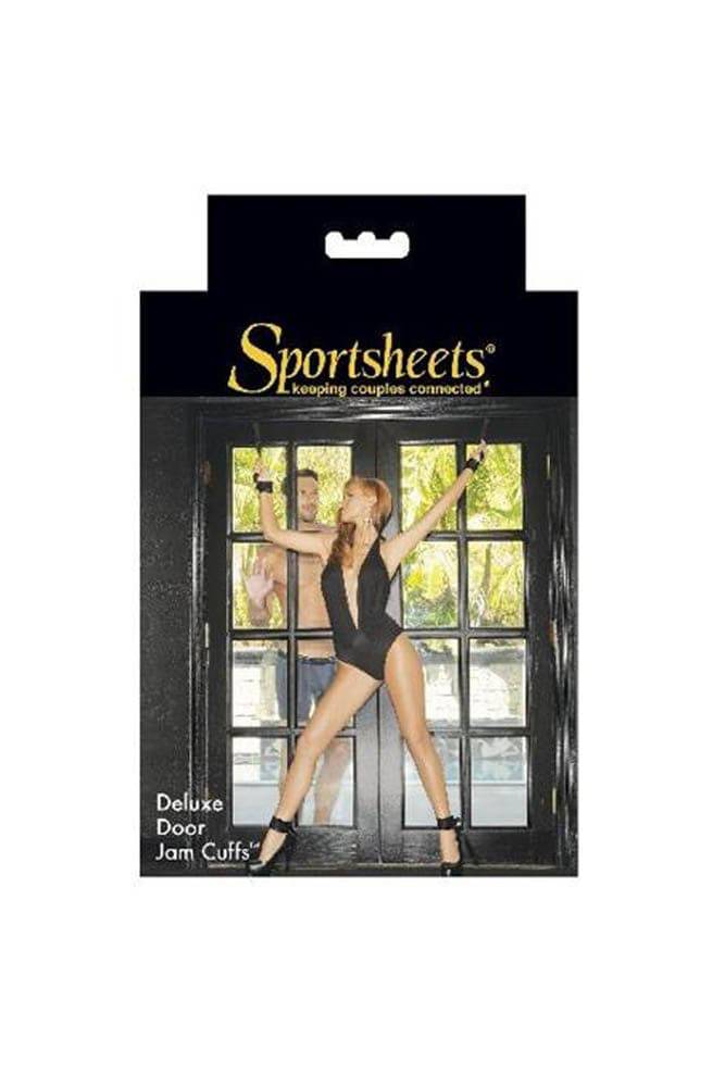 Sportsheets - Deluxe Door Jam Cuffs - Black - Stag Shop