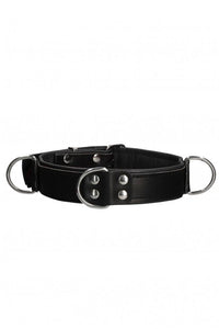 Thumbnail for Ouch by Shots Toys - Deluxe Bondage Collar - Black - Stag Shop