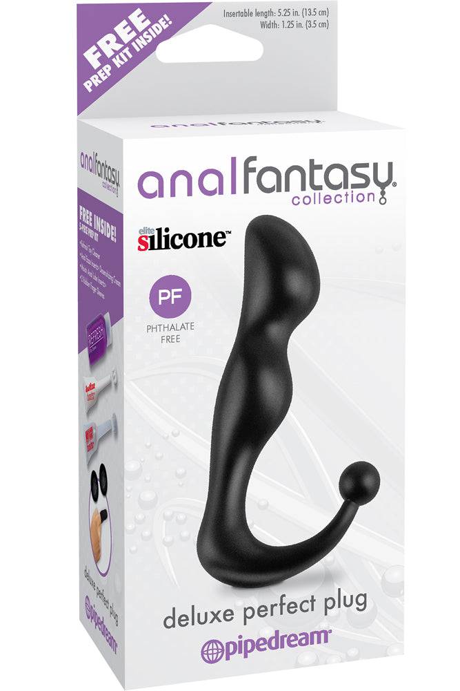 Pipedream - Anal Fantasy - Deluxe Perfect Butt Plug - Black - Stag Shop