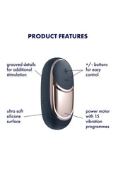 Satisfyer - Layons - Dark Desire Vibrator - Grey/Rose Gold - Stag Shop