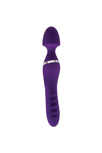 Adam & Eve - Dual End Twirling Wand Vibrator with Heated Shaft - Purple - Stag Shop