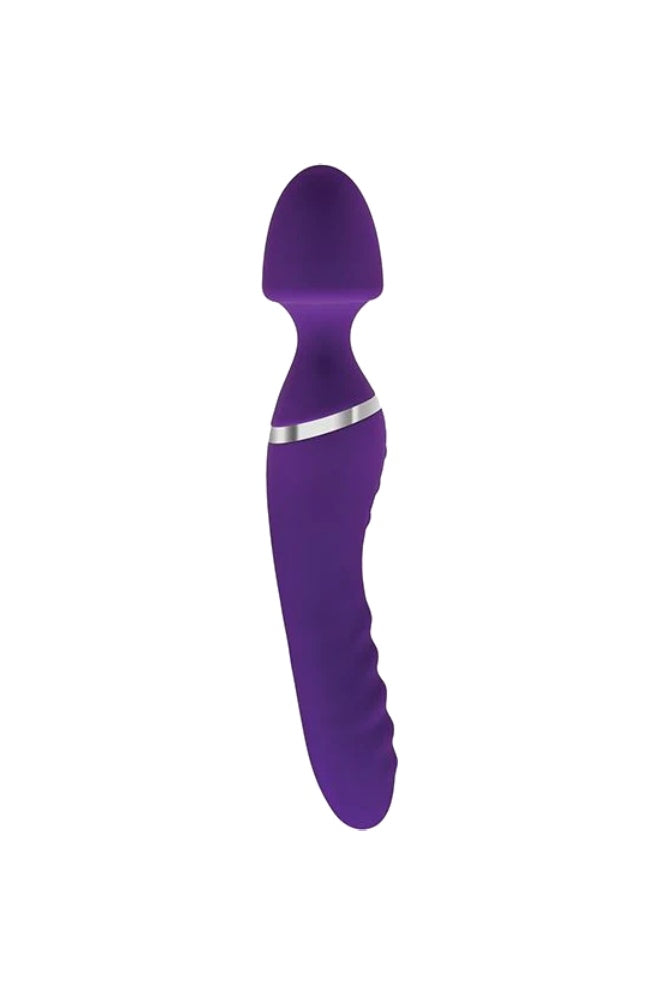Adam & Eve - Dual End Twirling Wand Vibrator with Heated Shaft - Purple - Stag Shop