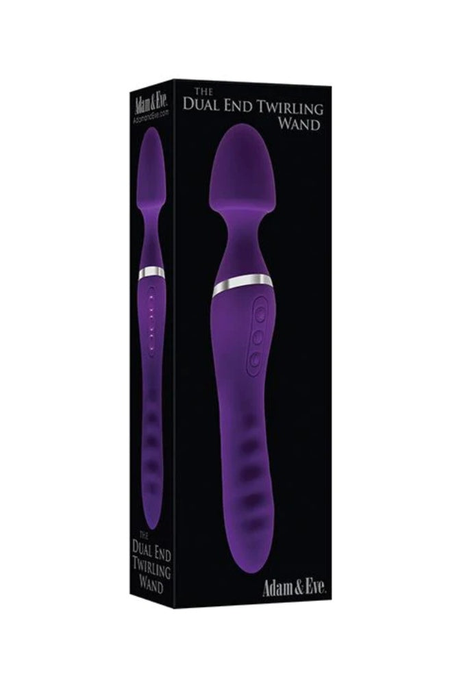 Adam & Eve - Dual End Twirling Wand Vibrator with Heated Shaft - Purpl | Stag Shop Adam & Eve - Dual End Twirling Wand Vibrator with Heated Shaft - Purpl | Stag Shop