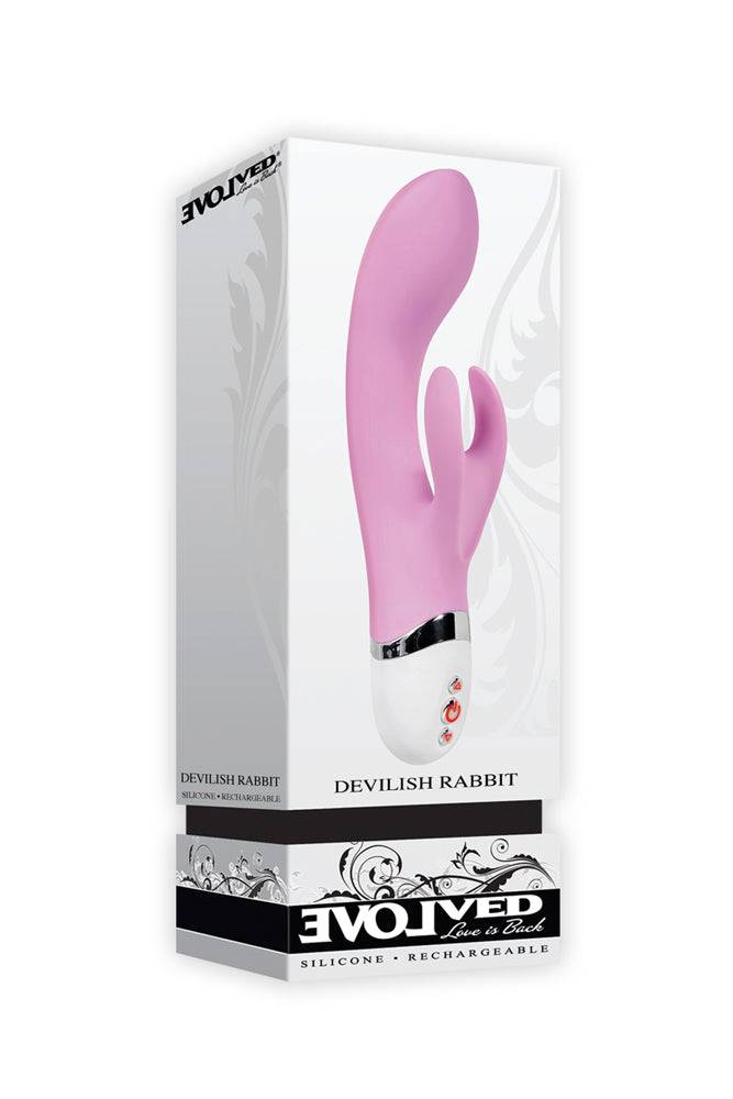 Evolved - Devilish Rabbit Vibrator - Pink - Stag Shop