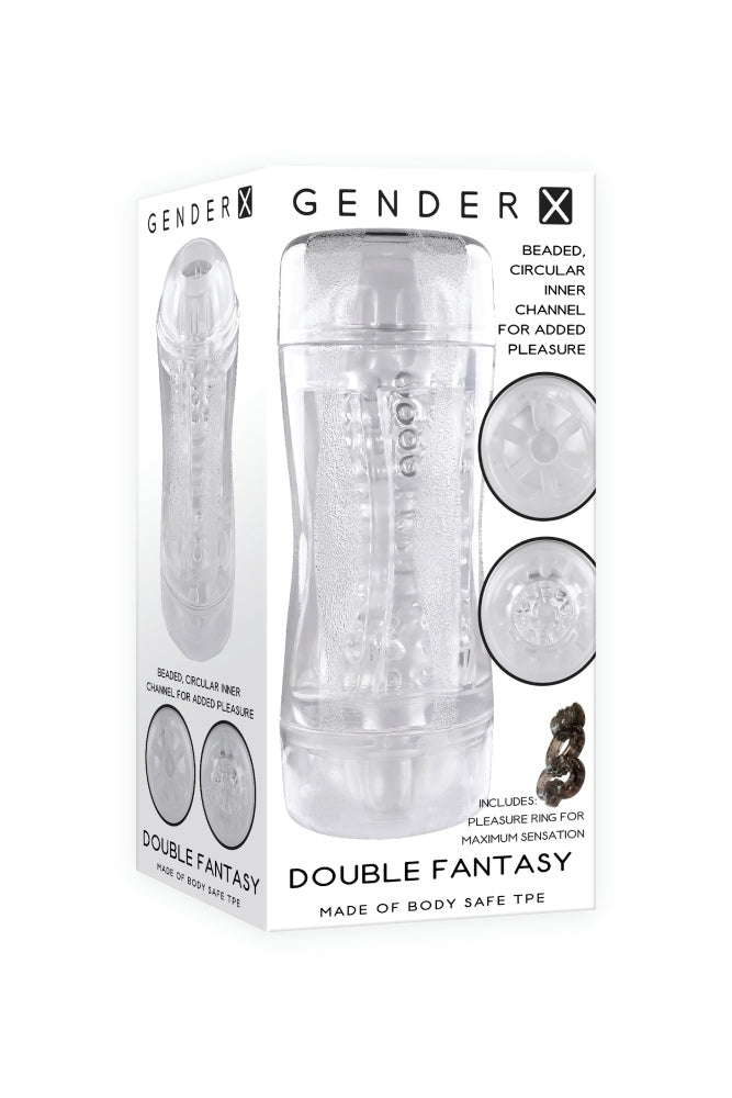 Evolved - Gender X - Double Fantasy Stroker - Clear - Stag Shop