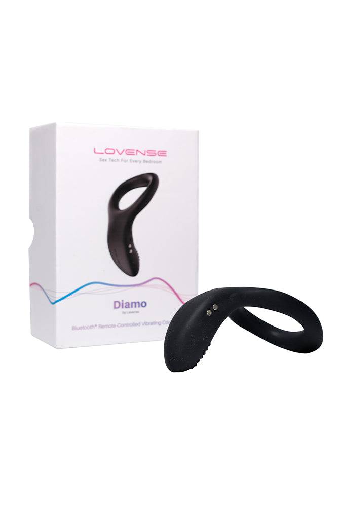 Lovense - Diamo Bluetooth Vibrating Cock Ring - Black - Stag Shop