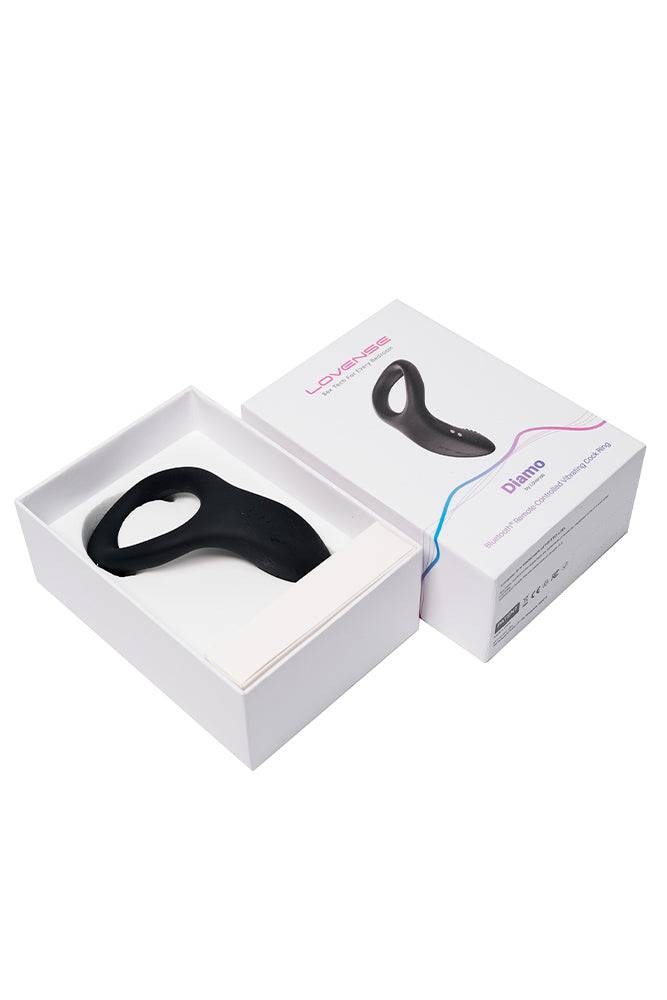 Lovense - Diamo Bluetooth Vibrating Cock Ring - Black - Stag Shop