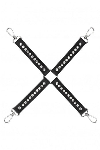 Ouch by Shots Toys - Diamond Studded Hogtie - Black - Stag Shop