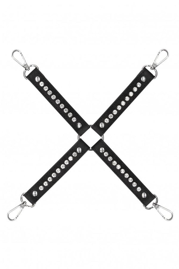 Ouch by Shots Toys - Diamond Studded Hogtie - Black - Stag Shop