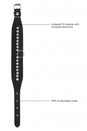 Ouch by Shotss Toys - Diamond Studded Ankle Cuffs - Black - Stag Shop