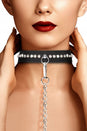 Ouch by Shots Toys - Diamond Studded Collar & Leash - Black - Stag Shop
