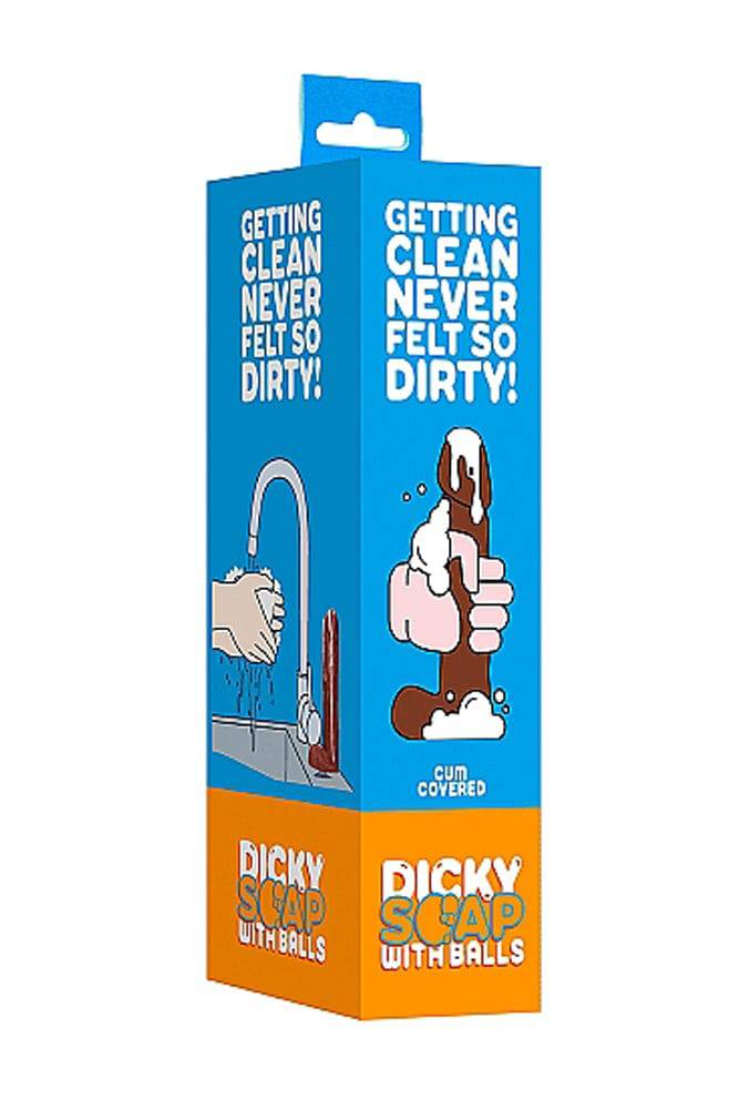 Shots Toys - Dicky Soap with Balls - Cum Covered - Brown - Stag Shop