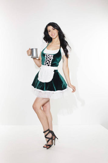Coquette - M455 - Beer Gal Costume - Green/White - Stag Shop