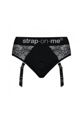 Lovely Planet - Strap-on-Me - Diva Strap-On Gartered Harness - Black - Stag Shop