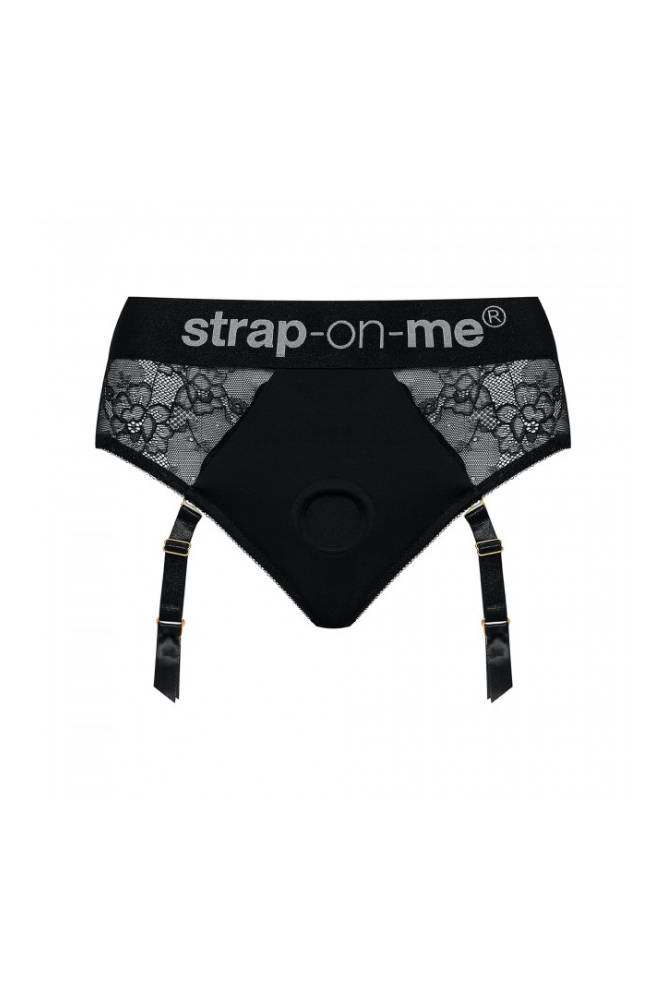 Lovely Planet - Strap-on-Me - Diva Strap-On Gartered Harness - Black - Stag Shop