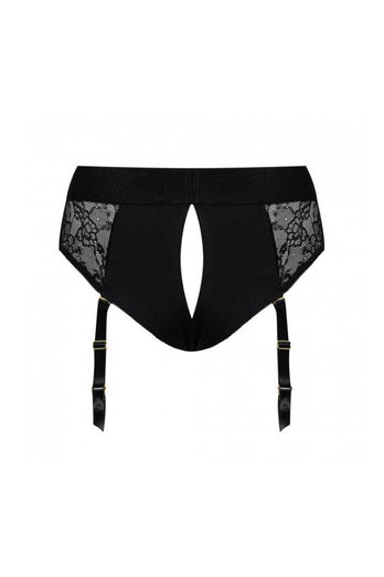 Lovely Planet - Strap-on-Me - Diva Strap-On Gartered Harness - Black - Stag Shop
