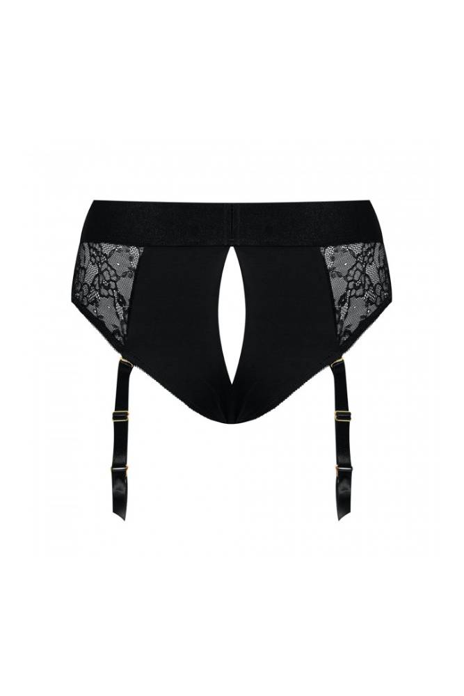 Lovely Planet - Strap-on-Me - Diva Strap-On Gartered Harness - Black - Stag Shop