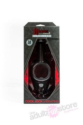 Kink By Doc Johnson - Cock Jock - Vibrating Silicone C-Ring - Black - Stag Shop
