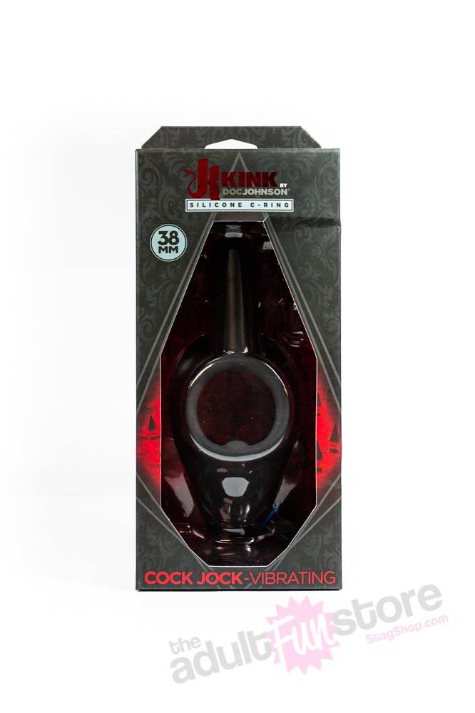 Kink By Doc Johnson - Cock Jock - Vibrating Silicone C-Ring - Black | Stag Shop Kink By Doc Johnson - Cock Jock - Vibrating Silicone C-Ring - Black | Stag Shop