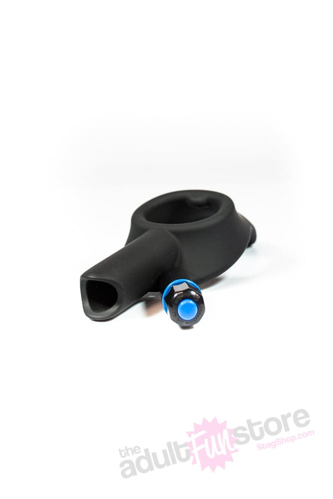 Kink By Doc Johnson - Cock Jock - Vibrating Silicone C-Ring - Black | Stag Shop Kink By Doc Johnson - Cock Jock - Vibrating Silicone C-Ring - Black | Stag Shop