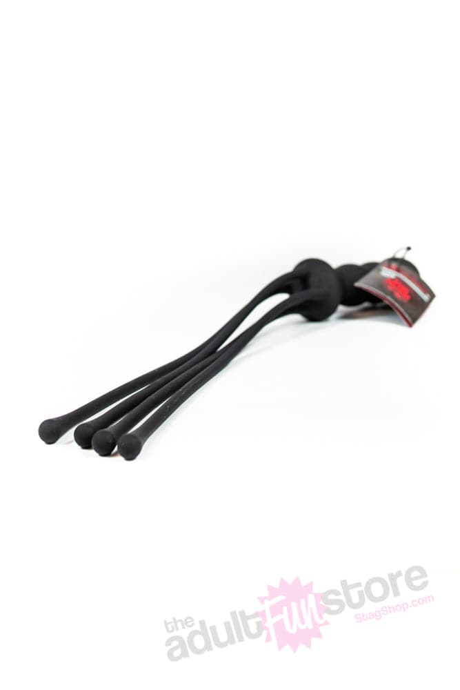 Kink By Doc Johnson - The Quad Silicone Whip - Black - Stag Shop