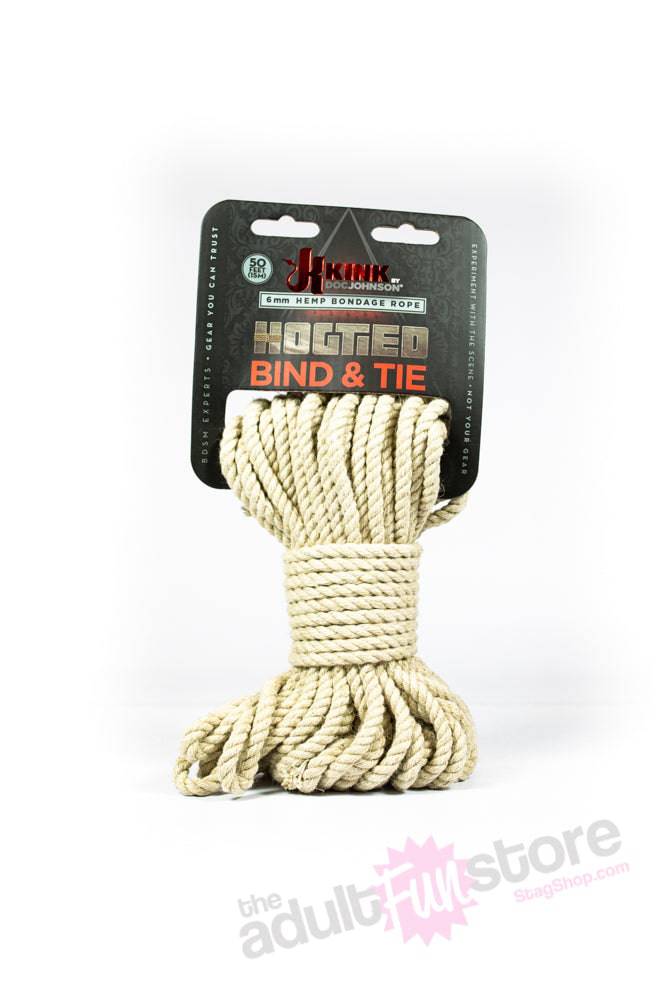 Kink By Doc Johnson - Bind & Tie - Hemp Bondage Rope - 50ft - Stag Shop