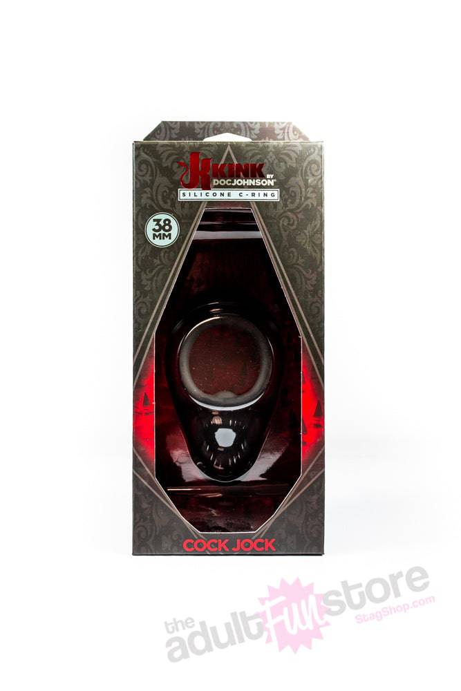 Kink By Doc Johnson - Cock Jock - Silicone C-Ring - Black - Stag Shop