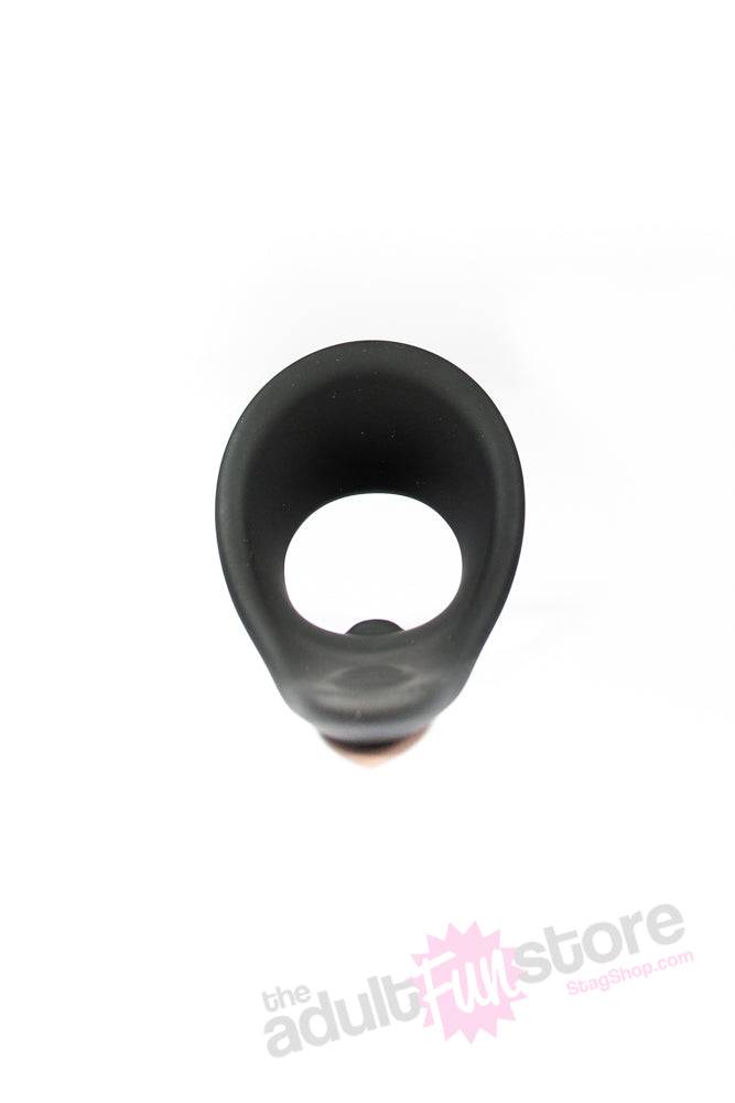 Kink By Doc Johnson - Cock Jock - Silicone C-Ring - Black - Stag Shop