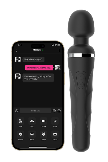 Lovense - Domi 2 Bluetooth Mini Massage Wand - Black - Stag Shop