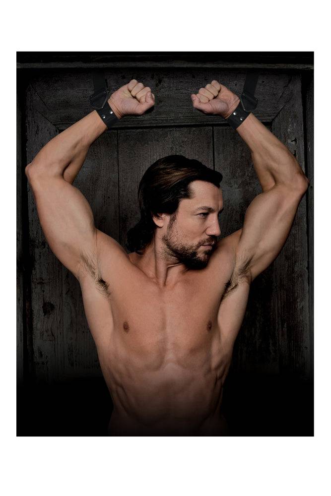 Pipedream - Command by Sir Richard's - Bondage Door Cuffs - Black - Stag Shop