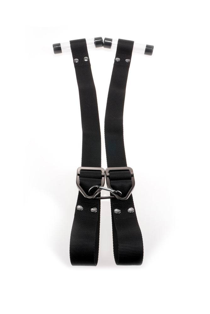 Pipedream - Command by Sir Richard's - Bondage Door Cuffs - Black - Stag Shop