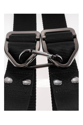 Pipedream - Command by Sir Richard's - Bondage Door Cuffs - Black - Stag Shop