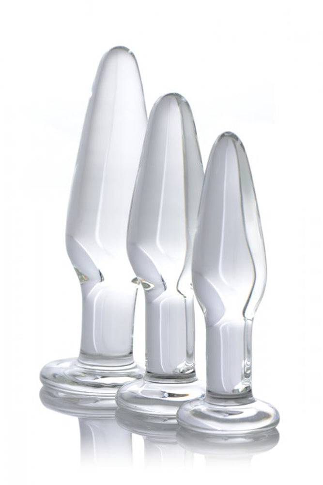 XR Brands - Prisms - Dosha -  3 Piece Glass Anal Plug Kit - Stag Shop