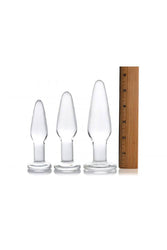 XR Brands - Prisms - Dosha -  3 Piece Glass Anal Plug Kit - Stag Shop