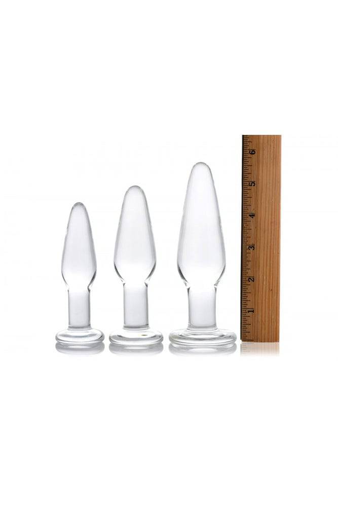 XR Brands - Prisms - Dosha -  3 Piece Glass Anal Plug Kit - Stag Shop