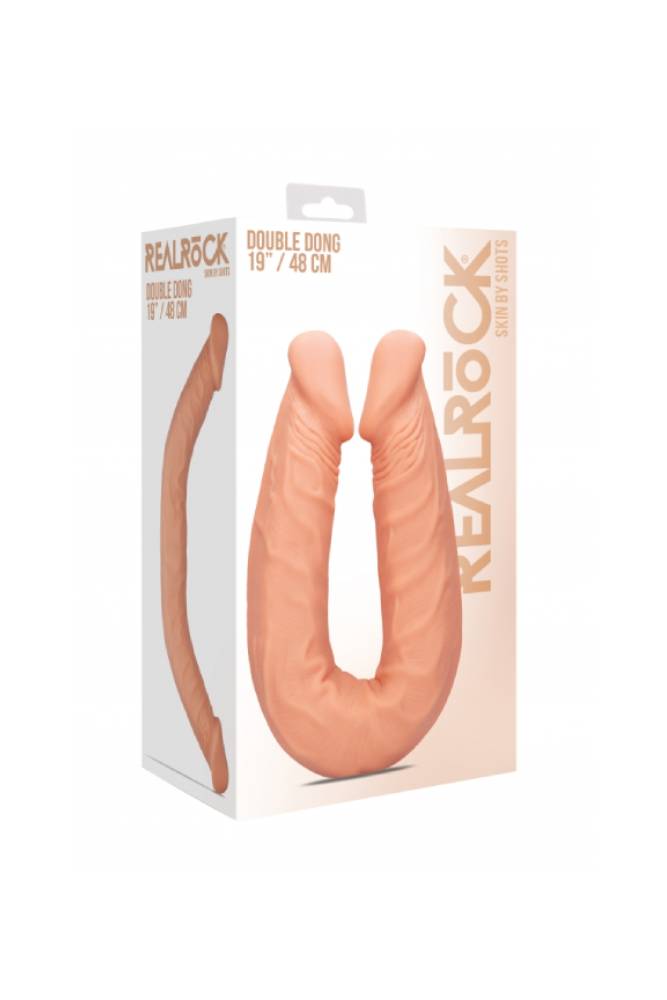 Shots Toys - RealRock Skin - 18 inch Double Ended Dildo - Beige - Stag Shop