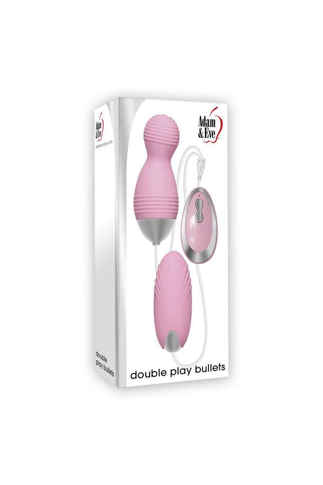 Adam & Eve - Double Play Bullets - Pink/Silver - Stag Shop
