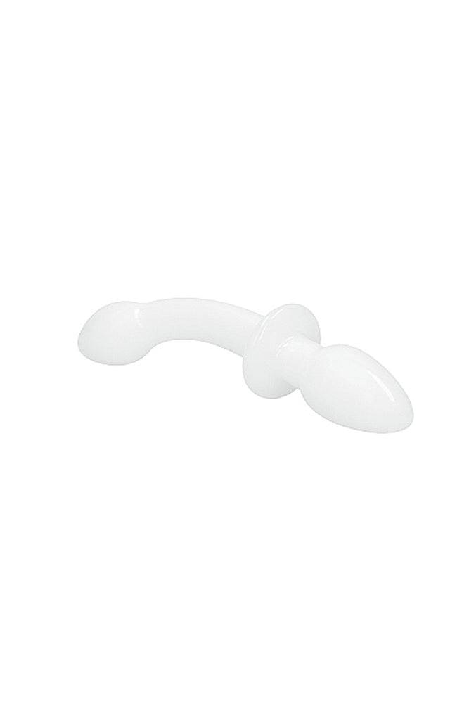 Shots Toys - Chrystalino - Doubler Glass Dildo - White - Stag Shop