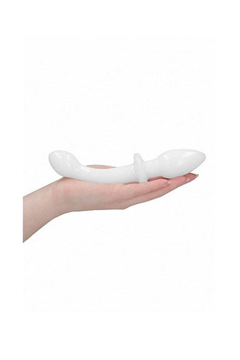 Shots Toys - Chrystalino - Doubler Glass Dildo - White - Stag Shop