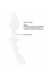 Shots Toys - Chrystalino - Doubler Glass Dildo - White - Stag Shop