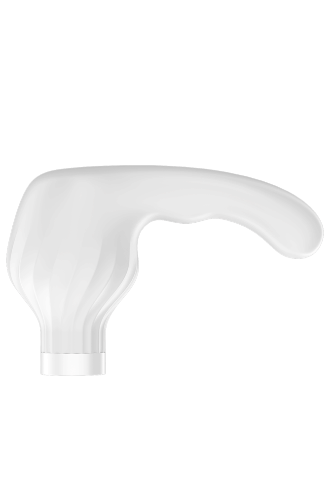 Satisfyer - Double Wand-er - Massage Wand & Attachments - White/Gold - Stag Shop