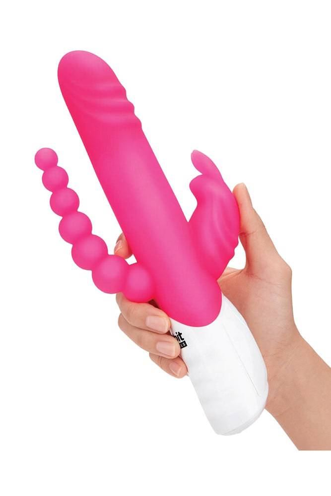 Electric Eel - Rechargeable Double Penetration Rabbit Vibrator - Pink - Stag Shop