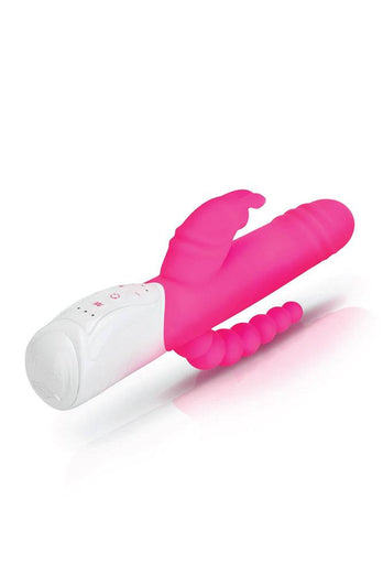 Electric Eel - Rechargeable Double Penetration Rabbit Vibrator - Pink - Stag Shop
