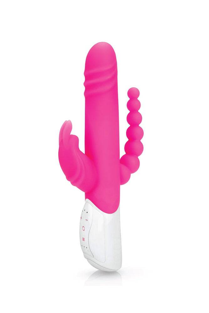 Electric Eel - Rechargeable Double Penetration Rabbit Vibrator - Pink - Stag Shop