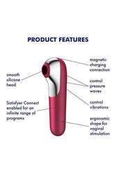 Satisfyer - Dual Love 2-in-1 Clitoral Stimulator & Internal Vibrator - Assorted Colours - Stag Shop